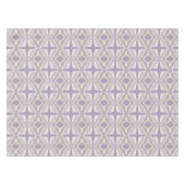 Chalk Gray Lavender Octagon Star Geometric Design Tischdecke (Vorderseite (Horizontal))