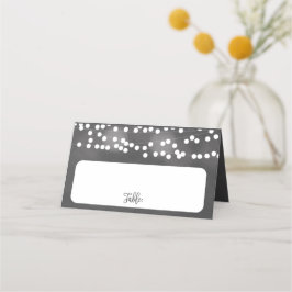Chalk Hanging Lights Hochzeit Platzkarten