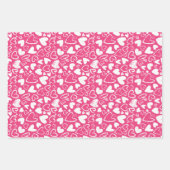 Chalk Heart Doodle Niedlich Valentinstag Muster Geschenkpapier Set (Vorderseite)