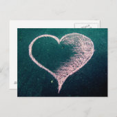 Chalk Heart Liebe Postkarte (Vorne/Hinten)