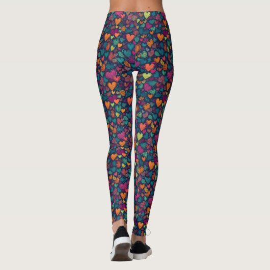 Chalk Herz Leggings - Niedlich (Rückseite)