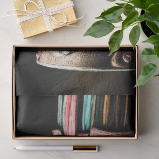 Chalk Illustriert Christmas Nutcracker Seidenpapier (Geschenk)