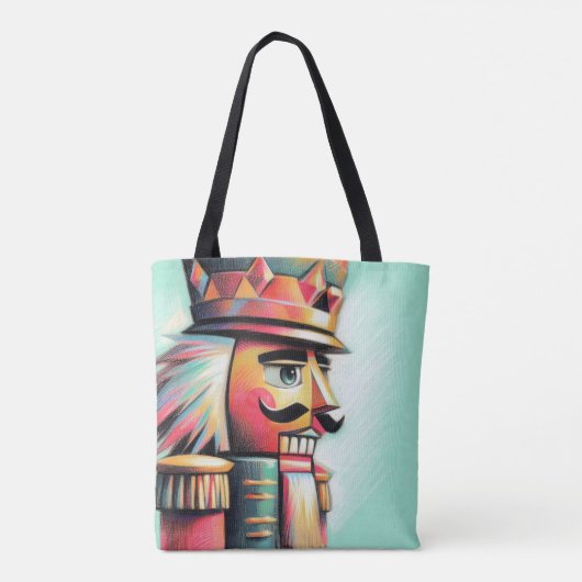 Chalk Illustriert Christmas Nutcracker Tasche (Rückseite)