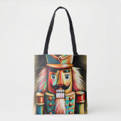 Chalk Illustriert Christmas Nutcracker Tasche (Vorderseite)