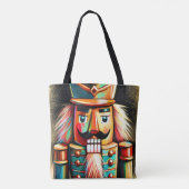 Chalk Illustriert Christmas Nutcracker Tasche (Rückseite)