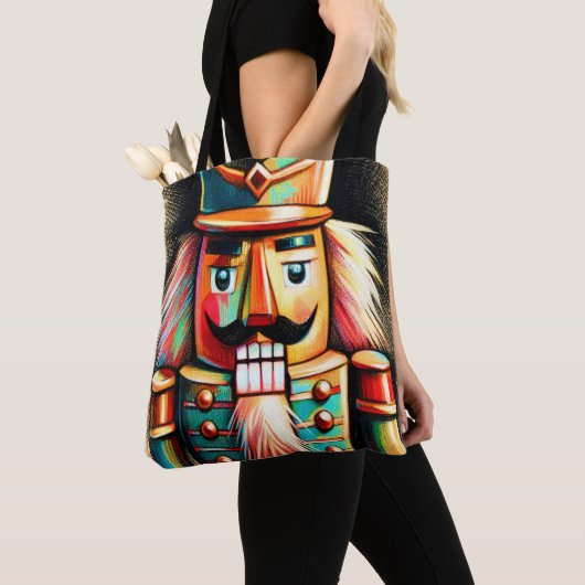 Chalk Illustriert Christmas Nutcracker Tasche (Von Nahem)