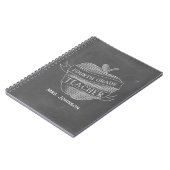 Chalk Inspiriert Apple 4. Klasse Lehrer Notebook Notizblock (Linke Seite)