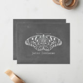 Chalk Inspiriert Butterfly Flat Notecards Mitteilungskarte (Vorderseite/Rückseite Beispiel)