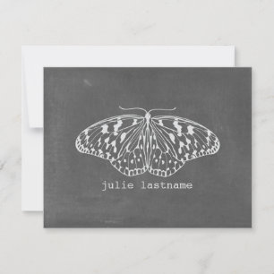 Chalk Inspiriert Butterfly Flat Notecards Mitteilungskarte