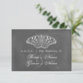 Chalk Inspiriert Butterfly Wedding RSVP (Stehend Vorderseite)