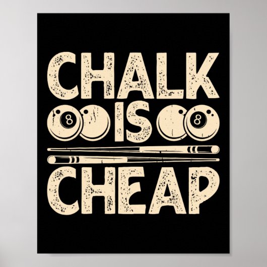 Chalk ist billig poster (Vorne)