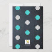 Chalk Lights Aquamarin 16. Geburtstag Einladung (Rückseite)