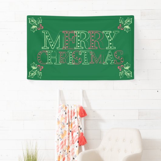 Chalk Mistletoe Pattern Banner (Insitu)