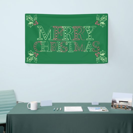 Chalk Mistletoe Pattern Banner (Messeveranstaltung)