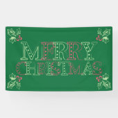 Chalk Mistletoe Pattern Banner (Horizontal)