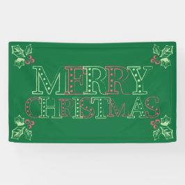 Chalk Mistletoe Pattern Banner