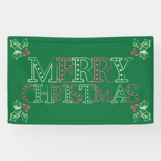 Chalk Mistletoe Pattern Banner (Horizontal)