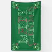 Chalk Mistletoe Pattern Banner (Vertikal)
