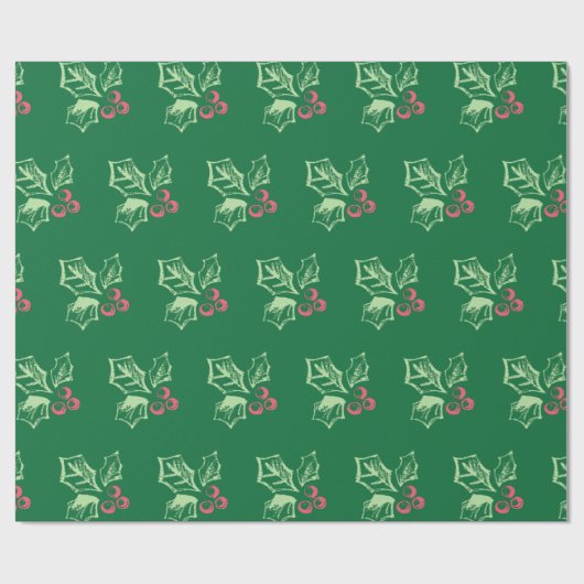 Chalk Mistletoe Pattern Geschenkpapier (Flach)
