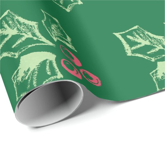 Chalk Mistletoe Pattern Geschenkpapier (Rolleneckpunkt)