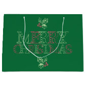 Chalk Mistletoe Pattern Große Geschenktüte (Vorderseite)