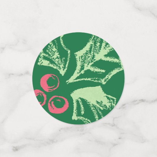 Chalk Mistletoe Pattern Konfetti (Klein Vorderseite)