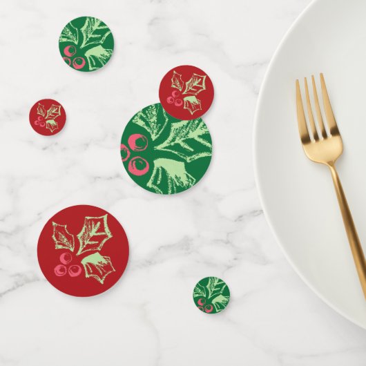 Chalk Mistletoe Pattern Konfetti (Gruppe)