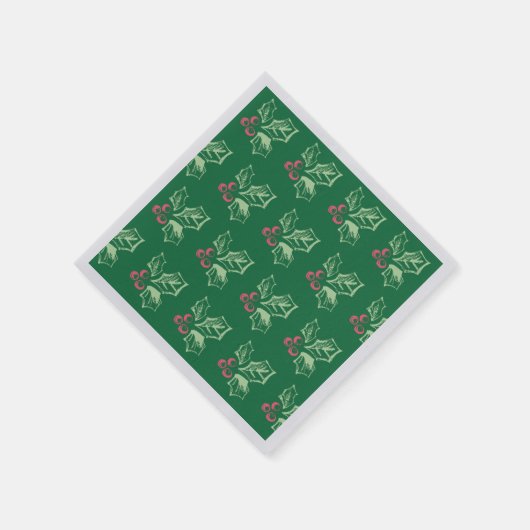 Chalk Mistletoe Pattern Napkins Serviette (Ecke)