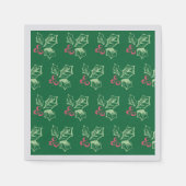 Chalk Mistletoe Pattern Napkins Serviette (Vorderseite)