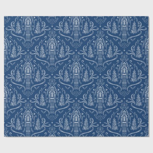 Chalk nutcracker doodle Christmas Geschenkpapier (Flach)