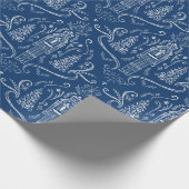 Chalk nutcracker doodle Christmas Geschenkpapier (Ecke)