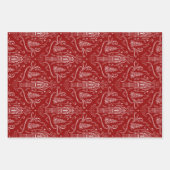 Chalk nutcracker doodle Christmas Geschenkpapier Set (Vorderseite 3)