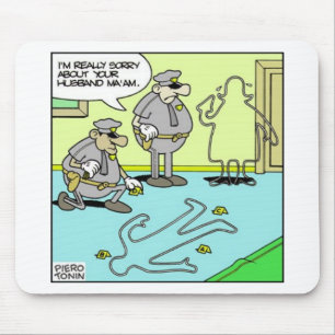 Chalk Outline Funny Police Ohrts & Collectibles Mousepad
