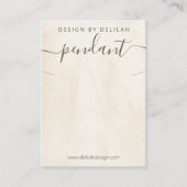 Chalk Paint Necklace Pendant Display Visitenkarte (Vorderseite)