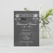 Chalk Palm Tree Hochzeit in Urlaubsort Probe Card Einladung (Stehend Vorderseite)