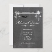 Chalk Palm Tree Hochzeit in Urlaubsort Probe Card Einladung (Vorderseite)