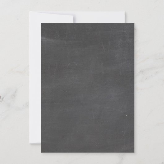 Chalk Palm Trees & Airplane Destination RSVP Card Einladung (Rückseite)