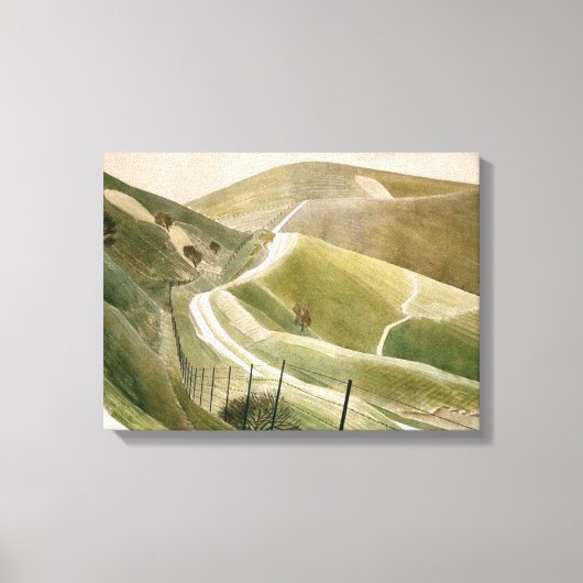 Chalk Paths by Eric Ravilious Leinwanddruck (Vorderseite)
