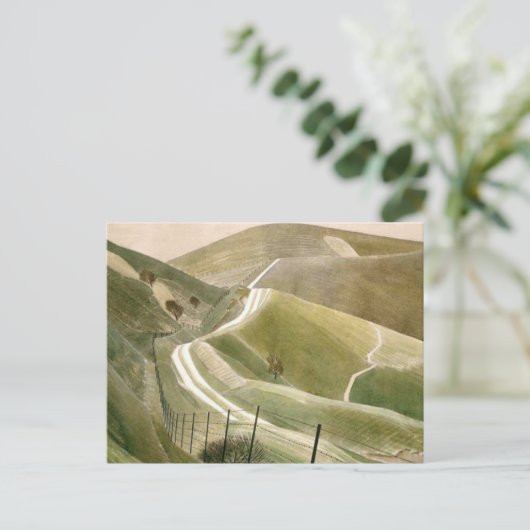 Chalk Paths by Eric Ravilious Postkarte (Stehend Vorderseite)