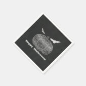 Chalk Pumpkin Chalkboard Halloween-Party Serviette (Ecke)