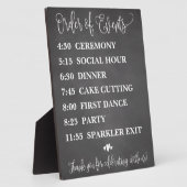 Chalk-Reihenfolge der Veranstaltungen Hochzeitspla Fotoplatte (Seite)