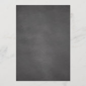 Chalk-Reihenfolge der Veranstaltungen Hochzeitspla Menükarte (Rückseite)