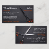 Chalk Schere Hipster Friseur Shop Visitenkarte (Vorne/Hinten)