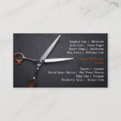 Chalk Schere Hipster Friseur Shop Visitenkarte (Rückseite)