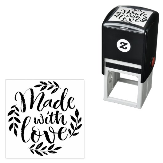 Chalk-Schriftzeichen mit Liebe-Selbstfarben-Briefm Permastempel (Beispiel)