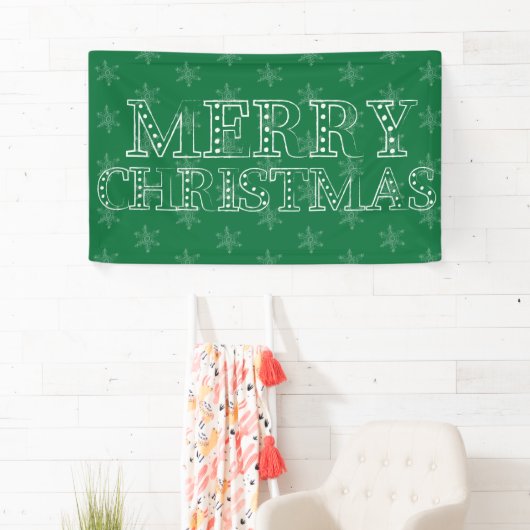 Chalk Snowflake Pattern Banner (Insitu)