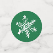 Chalk Snowflake Pattern Konfetti (Klein Vorderseite)