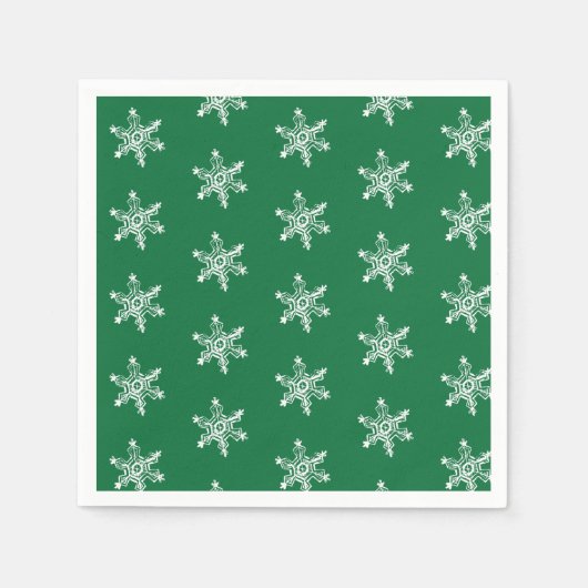 Chalk Snowflake Pattern Napkins Serviette (Vorderseite)
