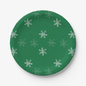 Chalk Snowflake Pattern Pappteller (Vorderseite)