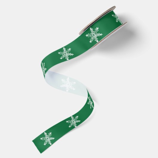 Chalk Snowflake Pattern Satinband (Rückseite)